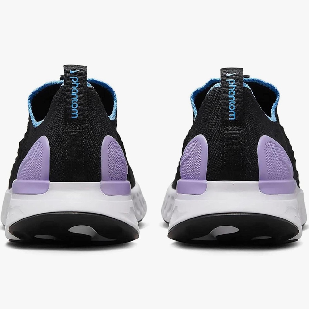 Nike Black and Purple Athletic Slip On Sneakers - Picture 3 of 8